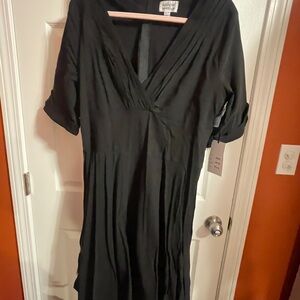 Unique Vintage Classic Black Midi Dress